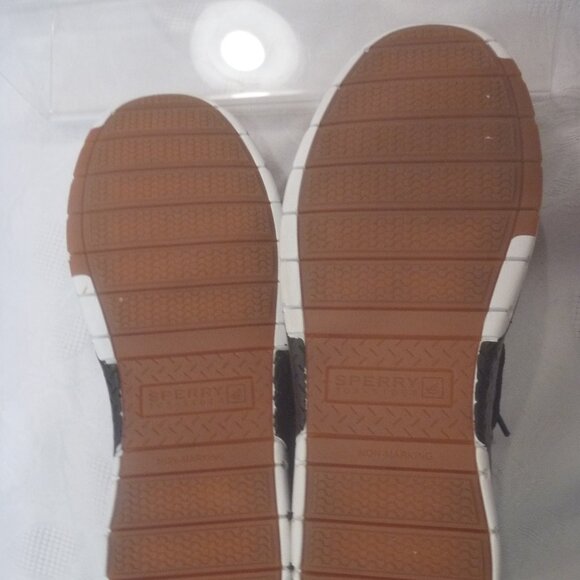 New Sperry Tarpon Ultralite 2-Eye Boat Shoes Brown Leather Men 8 M Top Sider - Picture 13 of 15